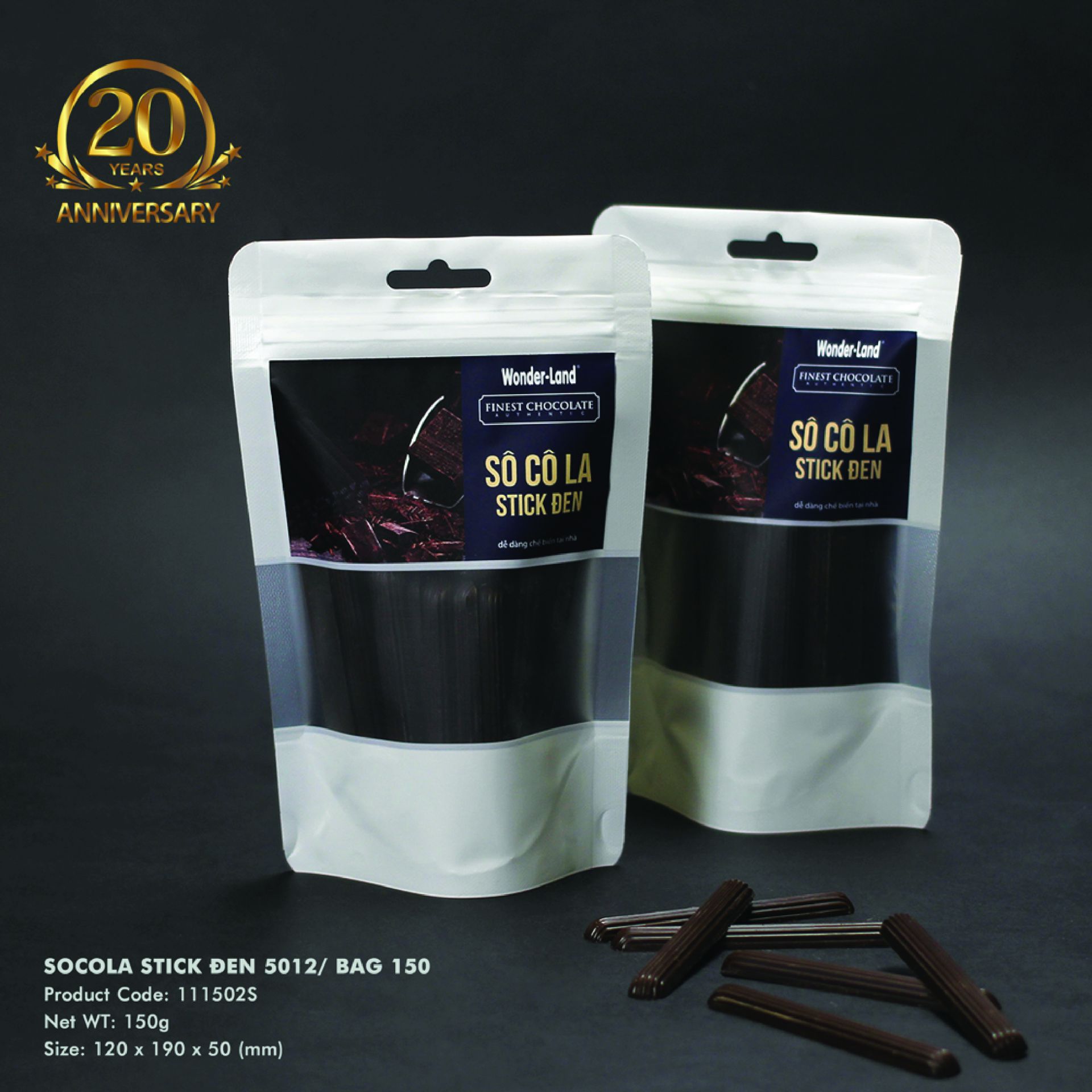 Socola stick đen 5012 / bag 150